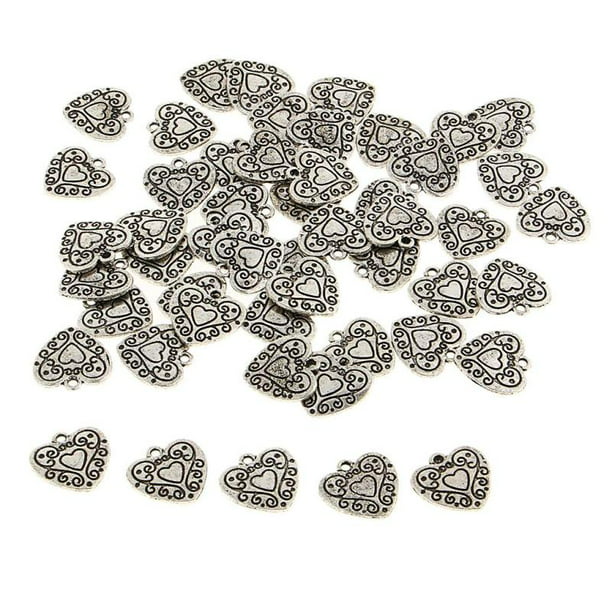 50pcs Antique Silver Alloy Shaving Blade Charms Pendant Jewelry DIY Accessories 